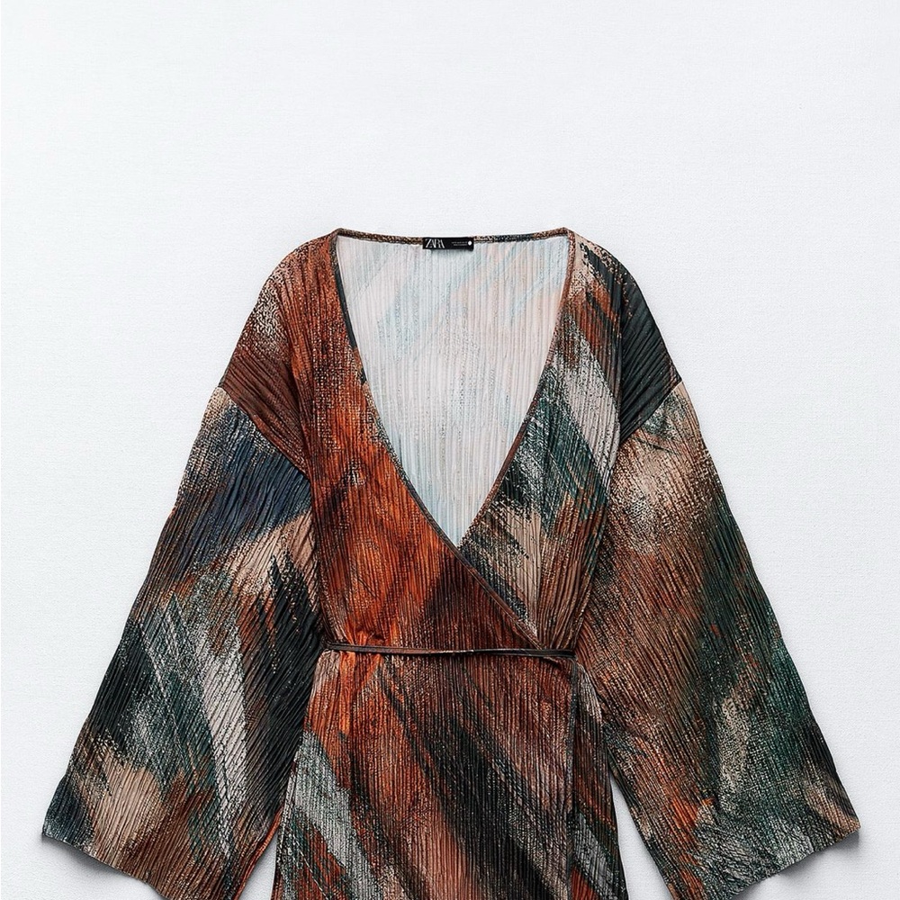 Multicolor Wrap blouse kimono small